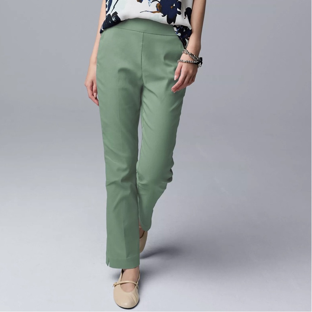 Bundle of 4 Women's Simply Vera Vera Wang Luxe Twill Ankle Pants - Picture 5 of 6